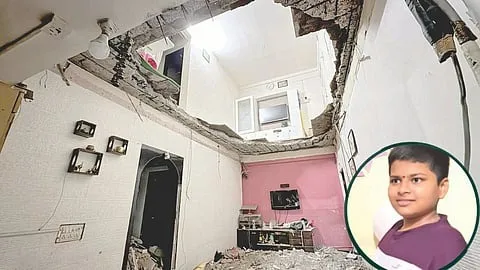 Aajchi Navi Mumbai | स्लॅब दुर्घटनेत 1 विद्यार्थी दगावला तर 12 जखमी