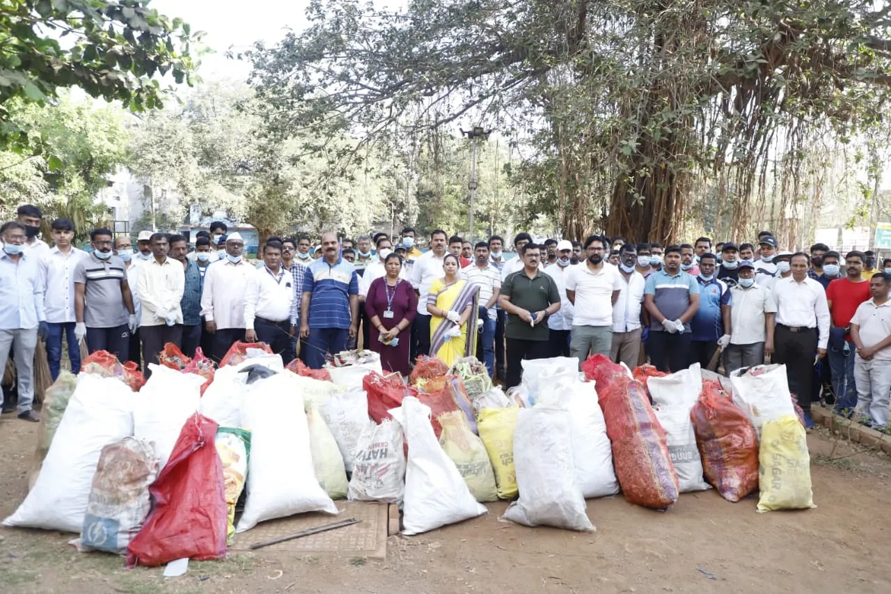 Aajchi Navi Mumbai | गावठाण क्षेत्रात श्रीसदस्यांची स्वच्छता मोहीम